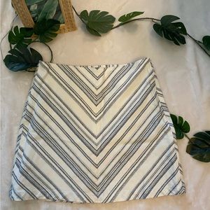 Chevron Mini A-Line Skirt